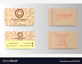 Colorful stylish business card print template vector image