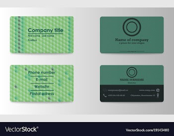 Colorful stylish business card print template vector image