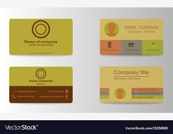 Colorful stylish business card print template vector image