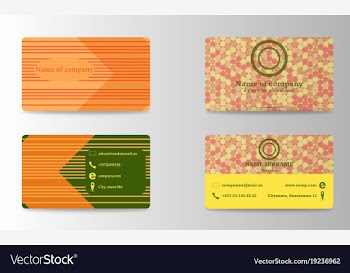 Colorful stylish business card print template vector image