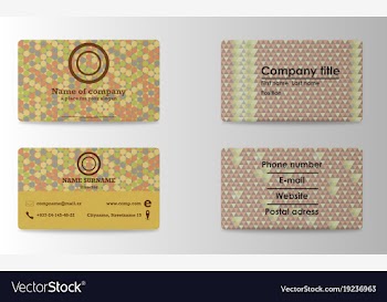 Colorful stylish business card print template vector image