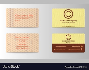 Colorful stylish business card print template vector image
