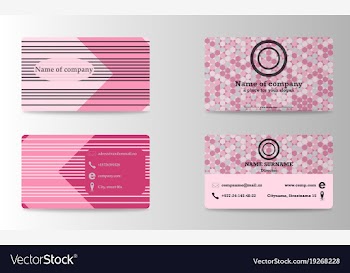 Colorful stylish business card print template vector image