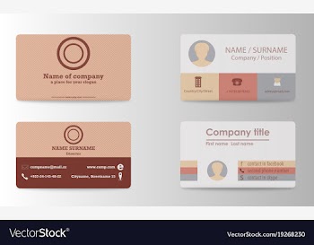 Colorful stylish business card print template vector image