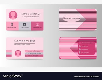 Colorful stylish business card print template vector image