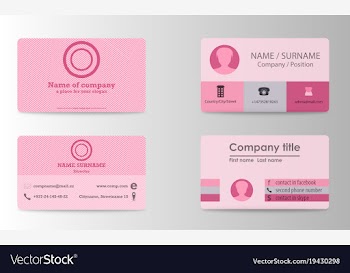 Colorful stylish business card print template vector image