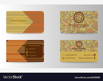 Colorful stylish business card print template vector image