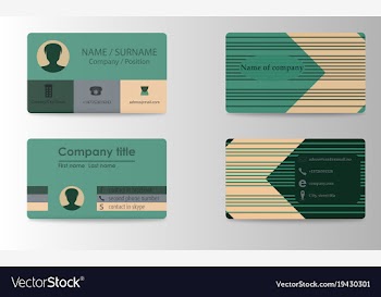 Colorful stylish business card print template vector image