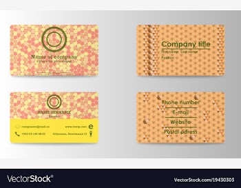 Colorful stylish business card print template vector image