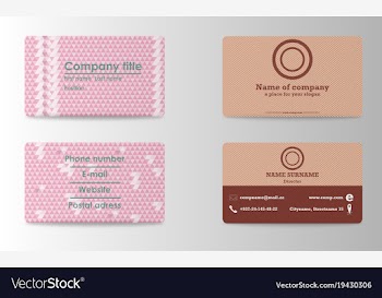 Colorful stylish business card print template vector image