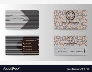 Colorful stylish business card print template vector image
