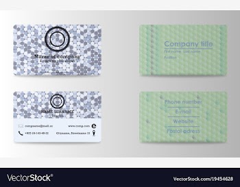 Colorful stylish business card print template vector image
