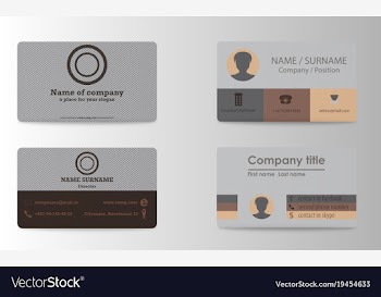 Colorful stylish business card print template vector image