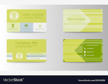 Colorful stylish business card print template vector image
