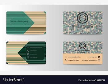 Colorful stylish business card print template vector image
