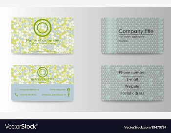 Colorful stylish business card print template vector image