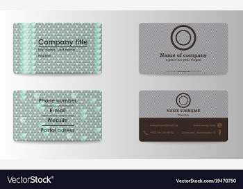 Colorful stylish business card print template vector image