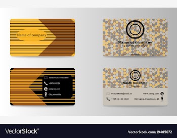 Colorful stylish business card print template vector image