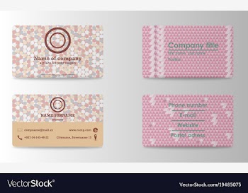 Colorful stylish business card print template vector image