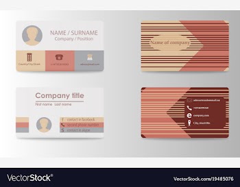 Colorful stylish business card print template vector image