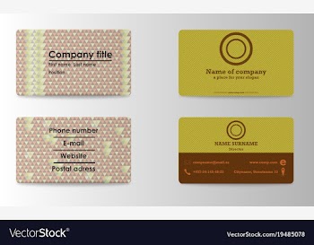 Colorful stylish business card print template vector image