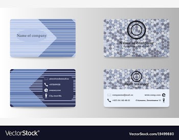 Colorful stylish business card print template vector image