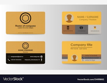 Colorful stylish business card print template vector image