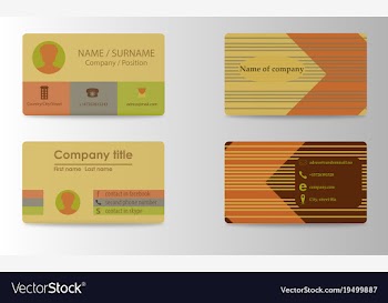 Colorful stylish business card print template vector image