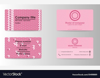 Colorful stylish business card print template vector image