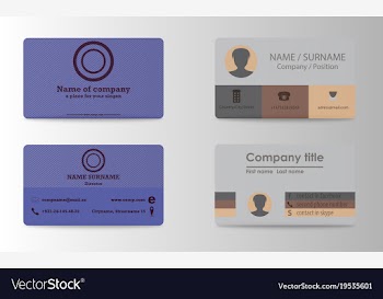 Colorful stylish business card print template vector image