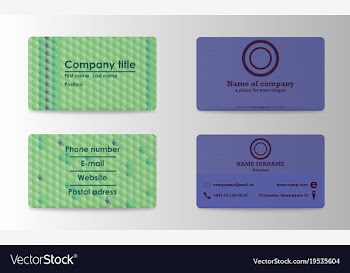 Colorful stylish business card print template vector image