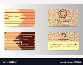 Colorful stylish business card print template vector image