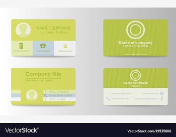 Colorful stylish business card print template vector image