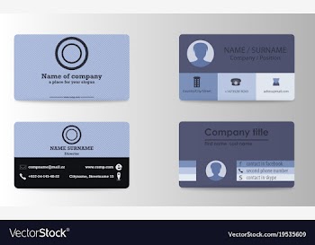 Colorful stylish business card print template vector image