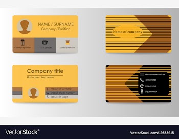 Colorful stylish business card print template vector image