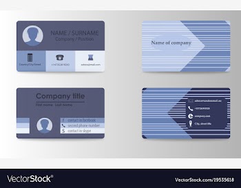 Colorful stylish business card print template vector image