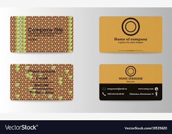 Colorful stylish business card print template vector image