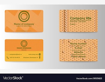 Colorful stylish business card print template vector image