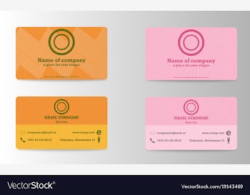 Colorful stylish business card template design vector image