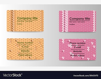 Colorful stylish business card template design vector image