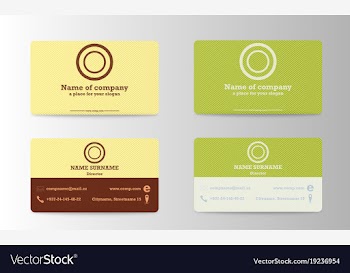 Colorful stylish business card template design vector image