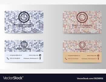 Colorful stylish business card template design vector image