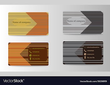 Colorful stylish business card template design vector image