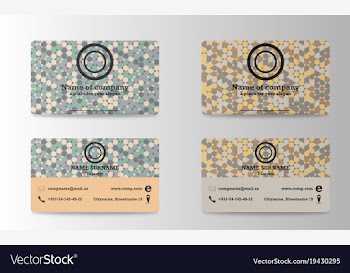 Colorful stylish business card template design vector image