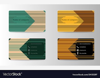 Colorful stylish business card template design vector image