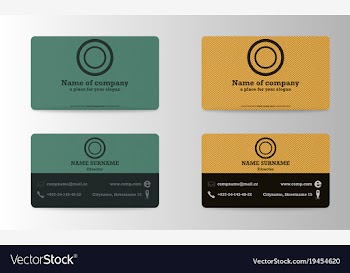 Colorful stylish business card template design vector image