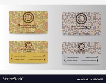 Colorful stylish business card template design vector image