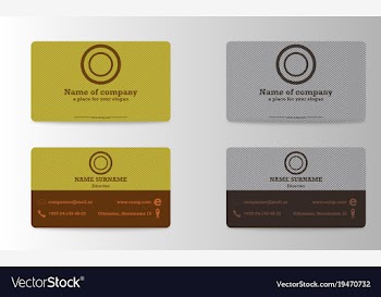 Colorful stylish business card template design vector image
