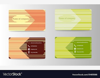 Colorful stylish business card template design vector image