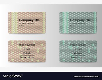 Colorful stylish business card template design vector image